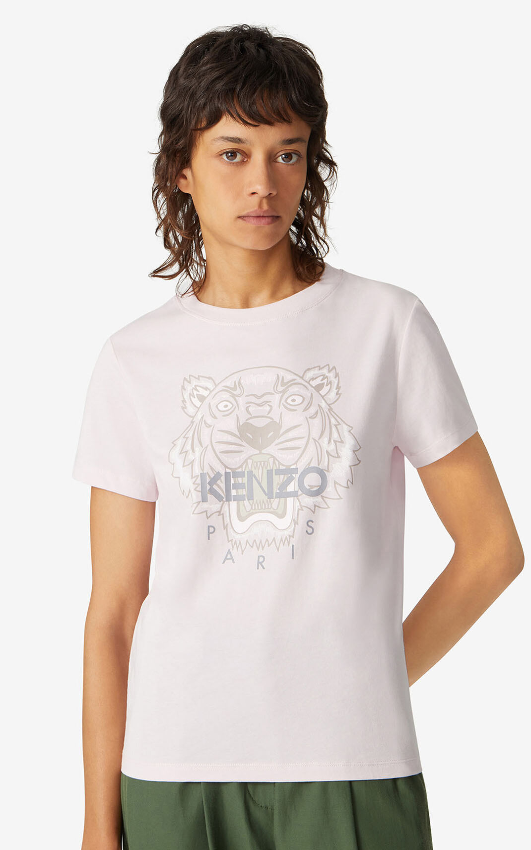 Camisetas Kenzo Tiger Mujer Rosas XYF301658